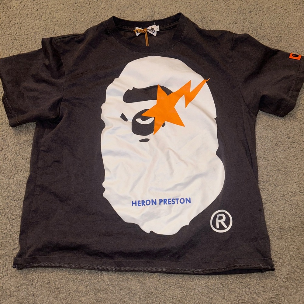 Bape T-shirt orange and purple good condition